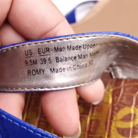 Sam Edalman Romy T-Strap Wedge Sandals --B12 - Picture 7 of 7